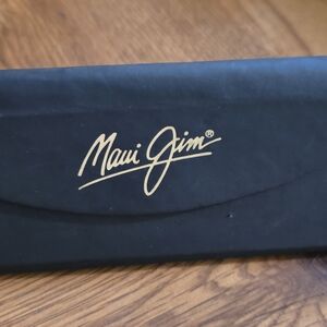 Maui Jim Black and Gold Sunglasses Case